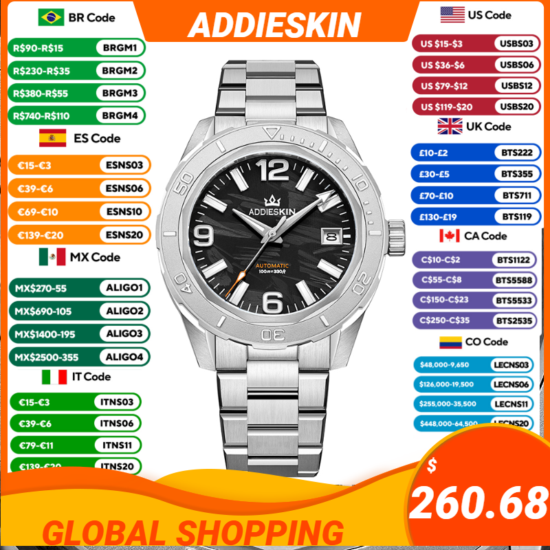 Luxury Watch Second Hand - AddiesKin Miyota9015 Mechanical Men Watch Automatic