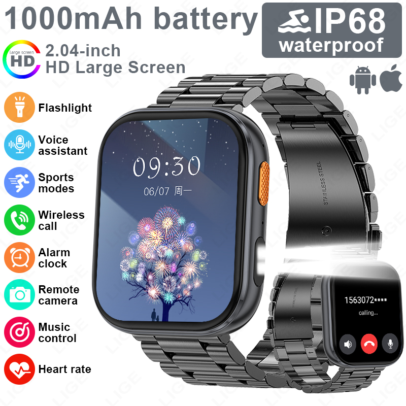 Luxury Watch German - LIGE New Military Outdoor 1000mAh Smart