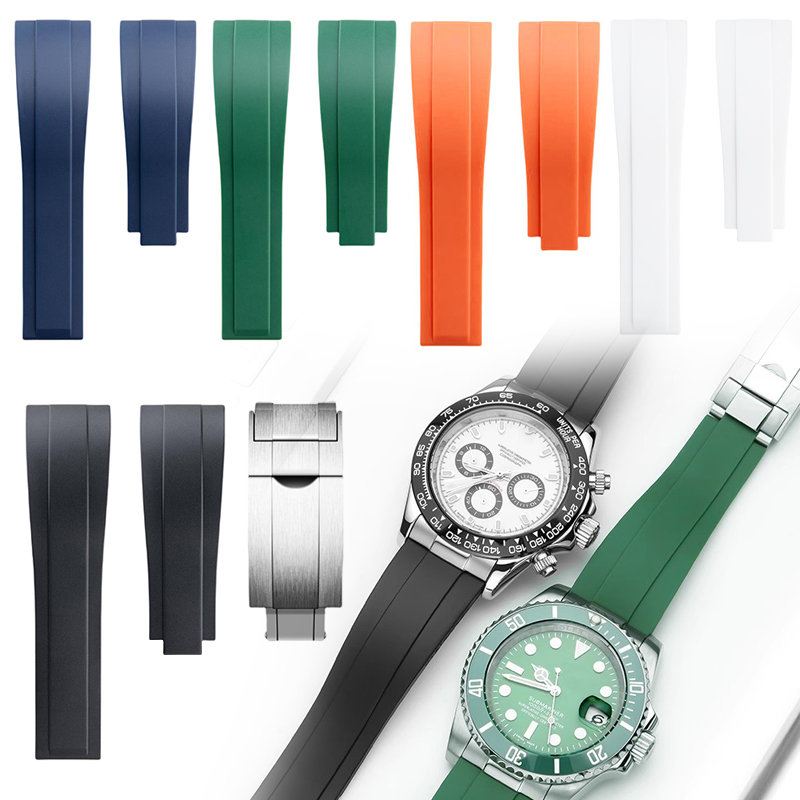 Luxury Watch Online - 20mm 21mm 22mm Silicone Rubber Watchband