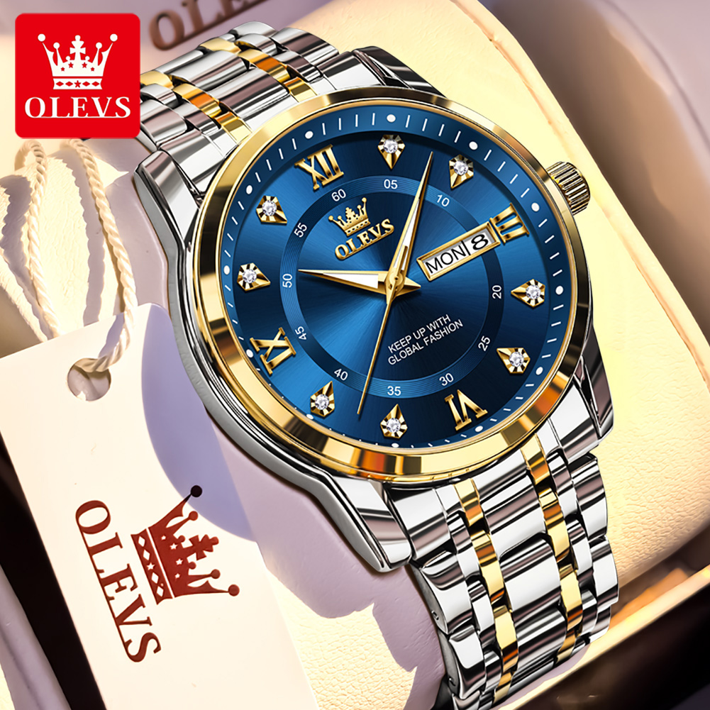 Luxury Watch Index - OLEVS Brand Fashion men's watches stainless