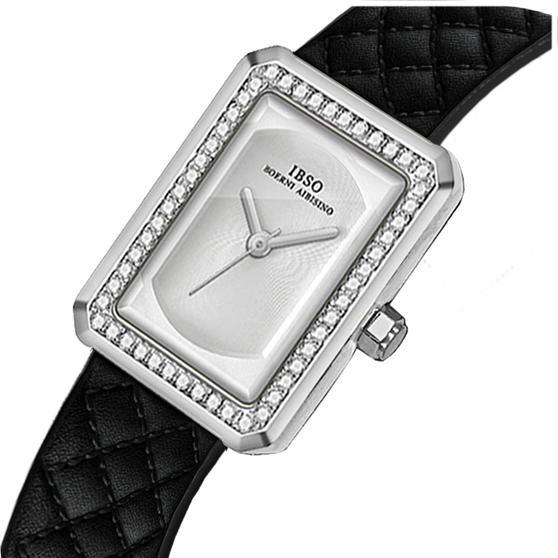 Luxury Watch Index - Fashion Leather Woman Watch Rectangular Golden