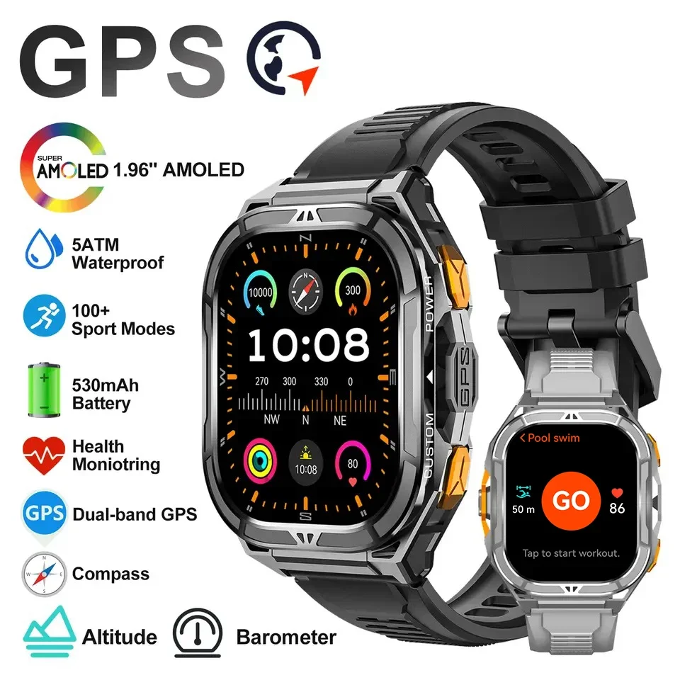 Luxury Watch German - Luxury AMOLED Smartwatch Real GPS 5ATM