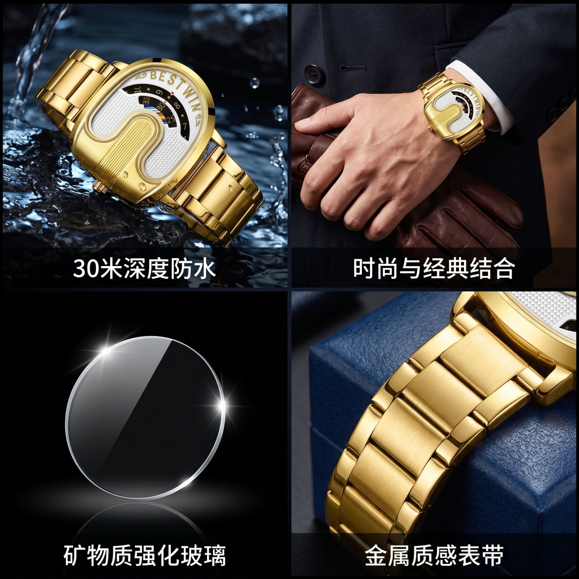 Gold Top Brand Luxury Men Watc - Luxury Watch Design recension och pris
