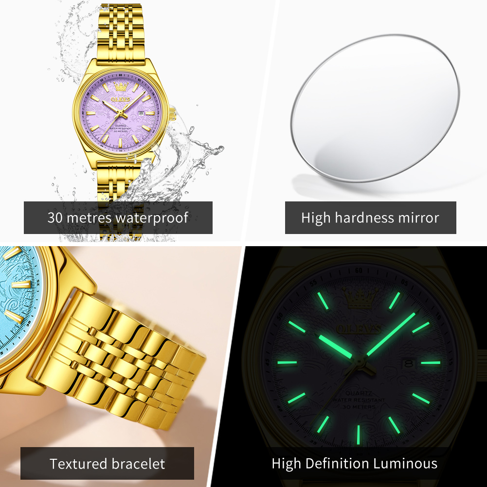 OLEVS Brand Luxury Gold Watch  - Luxury Watch Index recension och pris