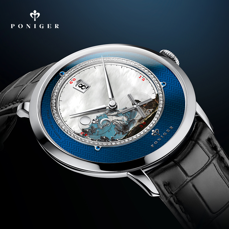 PONIGER Men Automatic Watch 41 - Luxury Watch Second Hand recension och pris