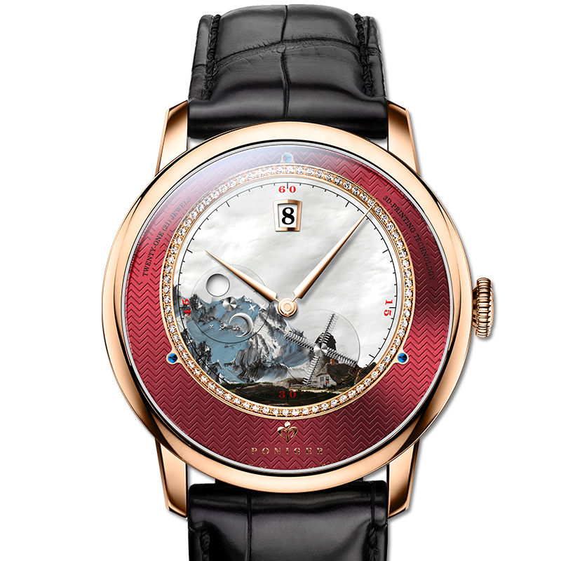 PONIGER Men Automatic Watch 41 - Luxury Watch Second Hand recension och pris